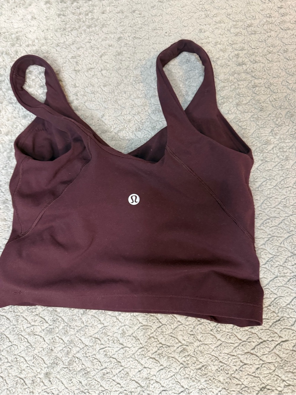 lululemon athletica Deep Burgundy Tank Style Sports Bra